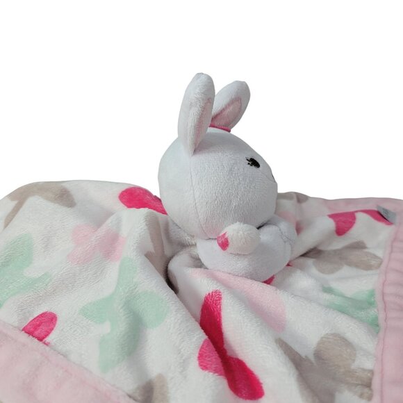Carter's Bunny Lovey Plush Pink White Soft Security Soothing Rabbit Butterflies - Picture 5 of 10